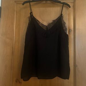Vera And Lucy Black Laced Tank Top XS
